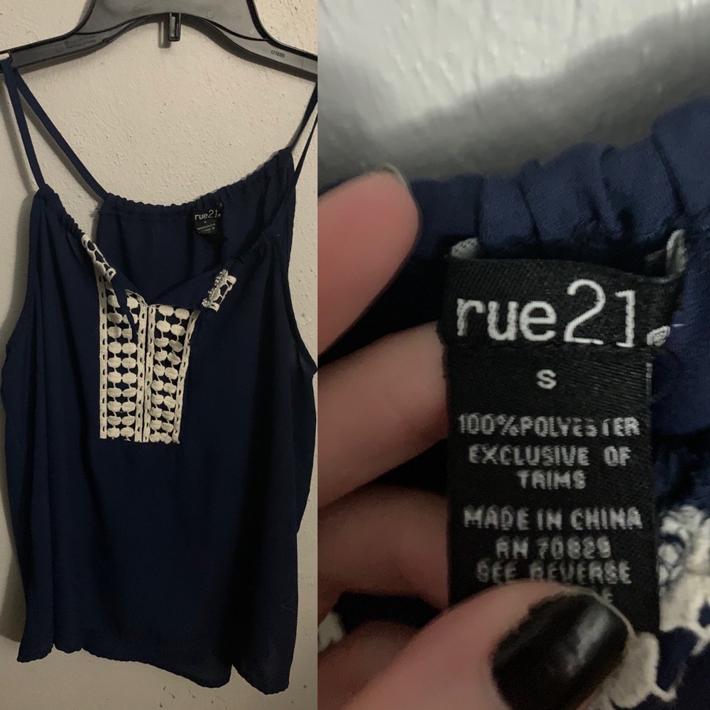 Navy blue tank top